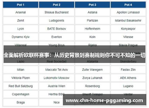 全面解析欧联杯赛事：从历史背景到赛制规则你不可不知的一切